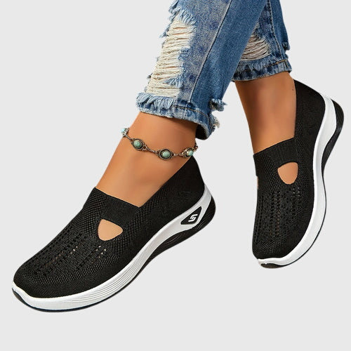 Vera breathable slip-on shoes in black