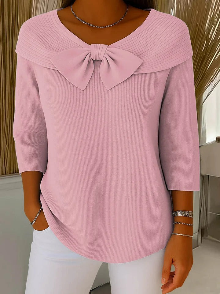 Denise | Bow Round-Neck Sweater