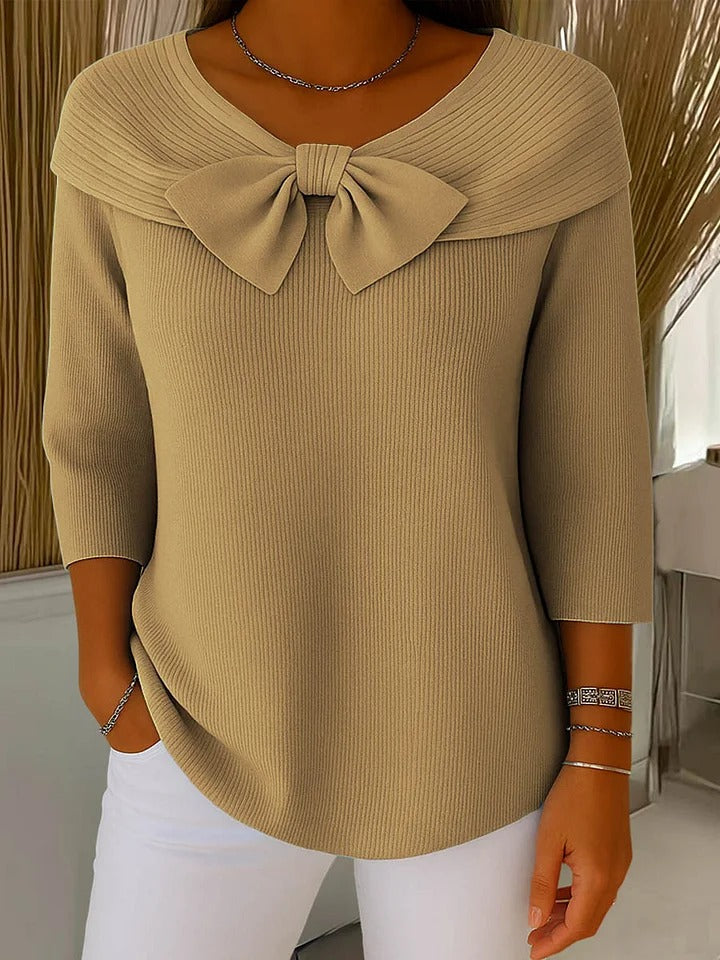 Denise | Bow Round-Neck Sweater