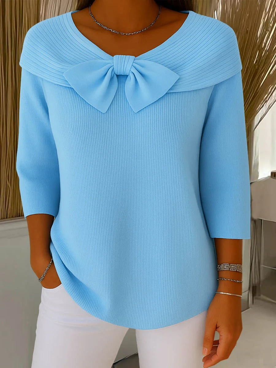 Denise | Bow Round-Neck Sweater