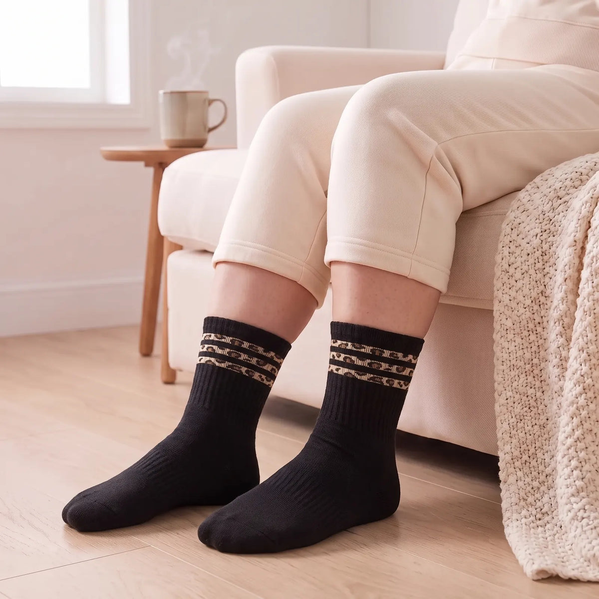 Leopard Crew Socks · 4-pack