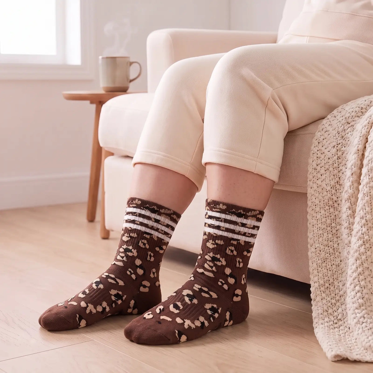 Leopard Crew Socks · 4-pack