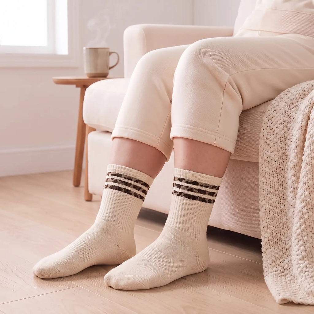 Leopard Crew Socks · 4-pack